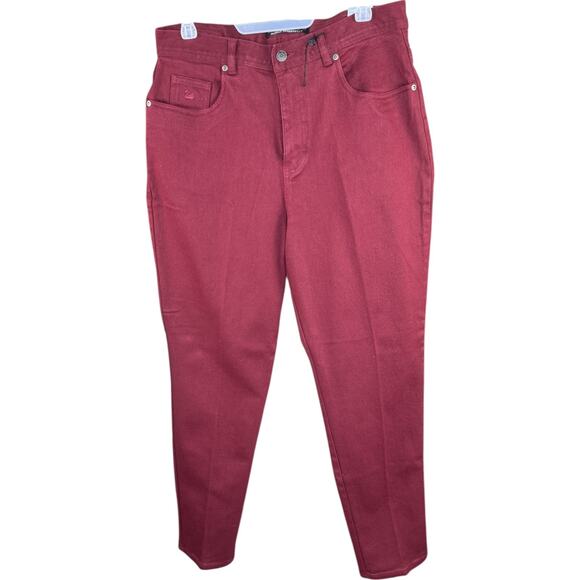 Gloria Vanderbilt Amanda Stretch Jeans Petite 16 Burgundy Straight Leg NWT - Picture 1 of 11